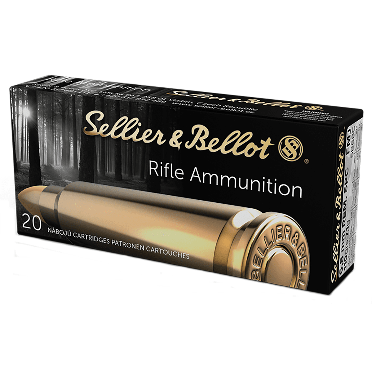 Sellier & Bellot Rifle 6.8mm Rem SPC 110 gr Full Metal Jacket 20 Per Box/ 50 Case - SB68C Sellier & Bellot Rifle 6.8mm Rem SPC 110 gr Full Metal Jacket 20 Per Box/ 50 Case - SB68C