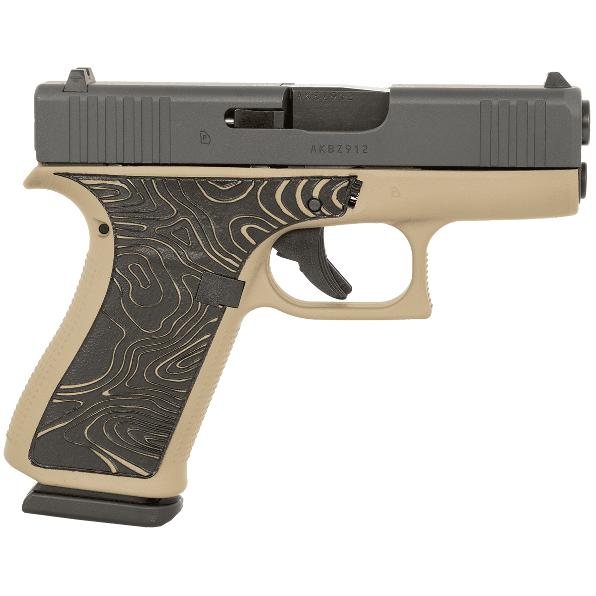 Glock Custom Coyote Tan G43X Sub Compact 9mm Pistol Glock Custom Coyote Tan G43X Sub Compact 9mm Pistol