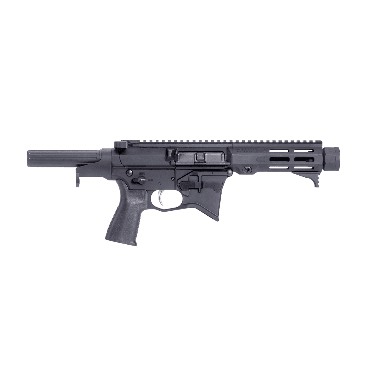 Maxim Defense - Handgun - 9mm Luger, 5.50" Threaded CMV Nitride Finished Barrel with Flash Hider, Anodized 7075-T6 Receiver, M-Rax/M-Lok Compatible Handguard, Ambidextrous Mag Release - Compatible with Glock G19 & Longer 9mm Magazines - MXM48172 Maxim Defense - Handgun - 9mm Luger, 5.50" Threaded CMV Nitride Finished Barrel with Flash Hider, Anodized 7075-T6 Receiver, M-Rax/M-Lok Compatible Handguard, Ambidextrous Mag Release - Compatible with Glock G19 & Longer 9mm Magazines - MXM48172