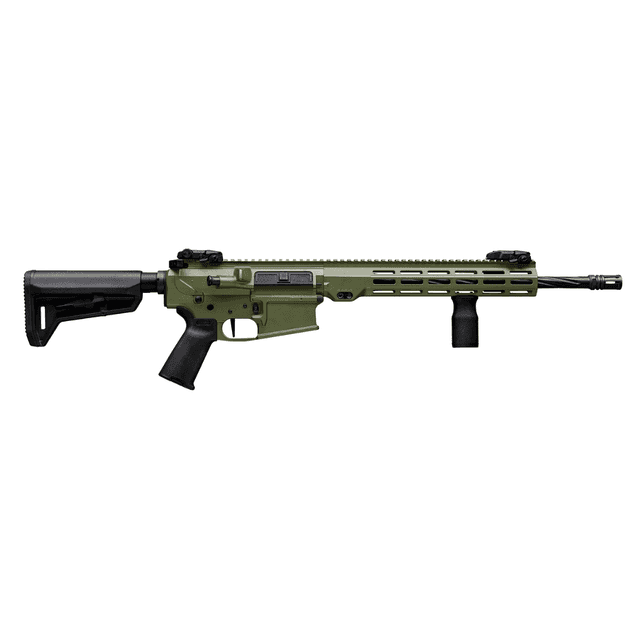 Maxim Defense MD10 L - 308 Win, 20+1, 16" Fluted Barrel, Bazooka Green Receiver/M-LOK Handguard, Magpul Furniture, SL-K Stock, MVG Grip, MBUS Sights, Blackout Defense Flat Trigger - MXM49684 Maxim Defense MD10 L - 308 Win, 20+1, 16" Fluted Barrel, Bazooka Green Receiver/M-LOK Handguard, Magpul Furniture, SL-K Stock, MVG Grip, MBUS Sights, Blackout Defense Flat Trigger - MXM49684
