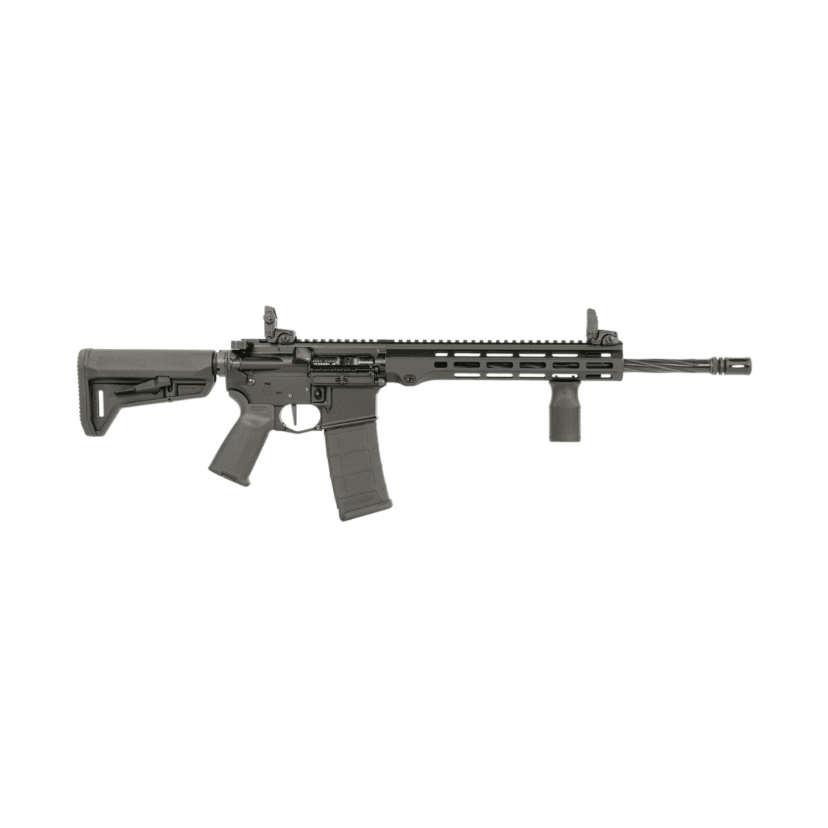 Maxim Defense MD15L 5.56mm NATO - 30 Round Capacity - 16" Fluted Barrel - Black Finish - M-LOK Handguard - Magpul Furniture - SL-K Stock - MBUS Sights - Blackout Defense Flat Trigger - MXM49737 Maxim Defense MD15L 5.56mm NATO - 30 Round Capacity - 16" Fluted Barrel - Black Finish - M-LOK Handguard - Magpul Furniture - SL-K Stock - MBUS Sights - Blackout Defense Flat Trigger - MXM49737