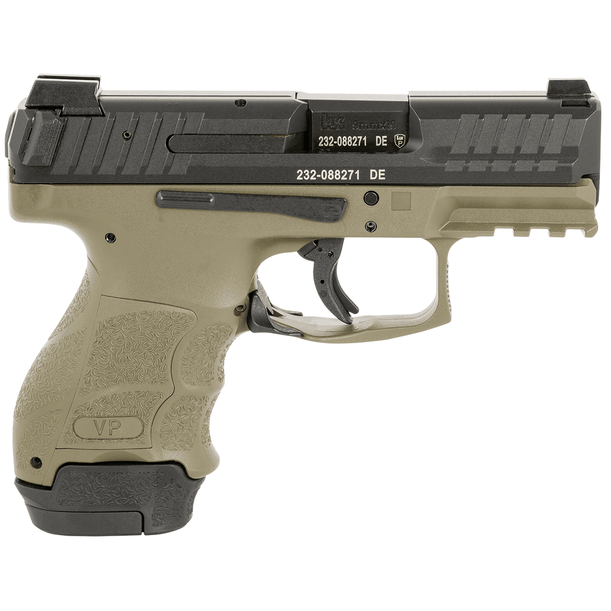 HK VP9SK Green w/Night Sights 9mm Semi Automatic CCW Handgun HK VP9SK Green w/Night Sights 9mm Semi Automatic CCW Handgun