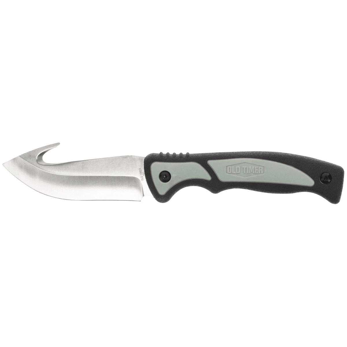 Old Timer Trail Boss 3.70" Fixed Gut Hook Plain Stainless Steel Blade, TPE Handle with Sheath - 1137138 Old Timer Trail Boss 3.70" Fixed Gut Hook Plain Stainless Steel Blade, TPE Handle with Sheath - 1137138