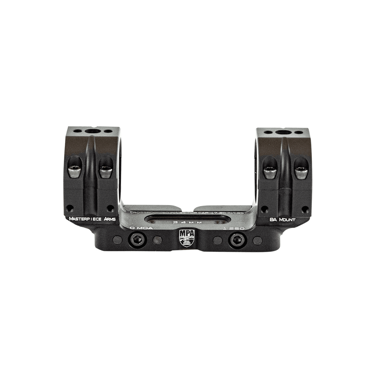 MasterPiece Arms MPA BA Bolt Action Mount Black - BAMOUNT341125 MasterPiece Arms MPA BA Bolt Action Mount Black - BAMOUNT341125