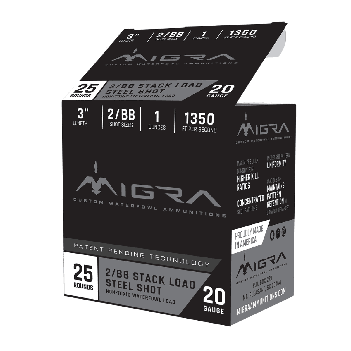 Migra Ammunitions Combinational 20 Gauge 3" - 1 oz, 4/6 Shot, 25 Rounds/Box, 10 Boxes/Case - M20S46 Migra Ammunitions Combinational 20 Gauge 3" - 1 oz, 4/6 Shot, 25 Rounds/Box, 10 Boxes/Case - M20S46