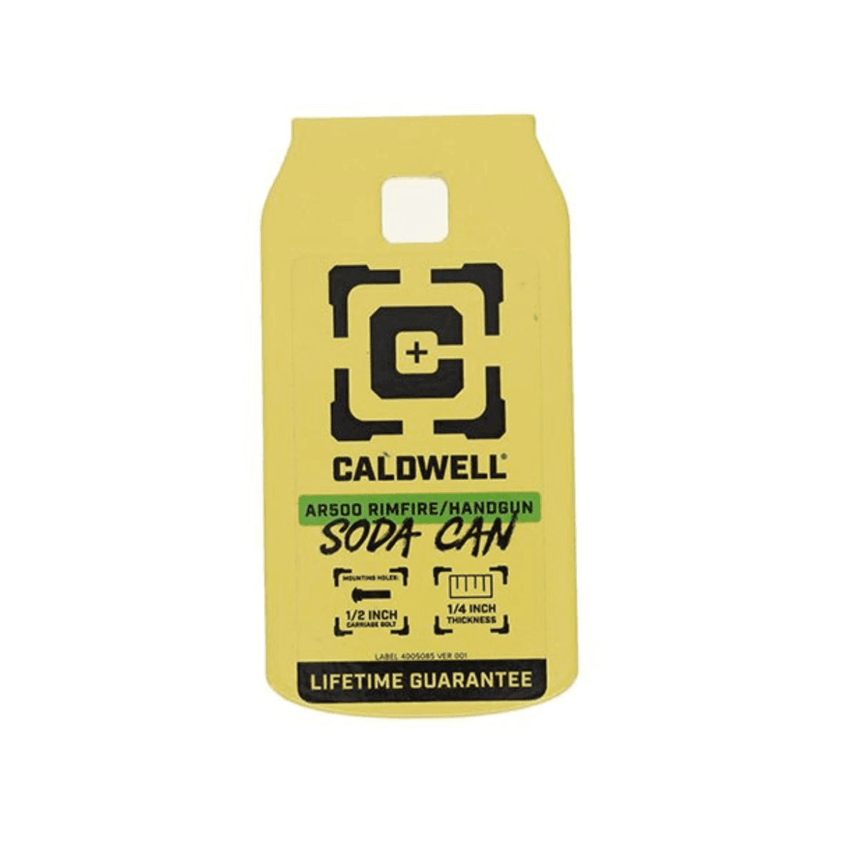 Caldwell AR500 1/4" Rimfire/Handgun Yellow Steel Soda Can - 4002314 Caldwell AR500 1/4" Rimfire/Handgun Yellow Steel Soda Can - 4002314