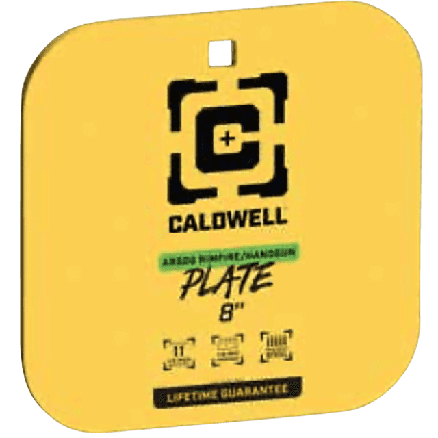 Caldwell AR500 1/4" Thick Rimfire/Handgun, Yellow 8'' Steel Gong - 4002878 Caldwell AR500 1/4" Thick Rimfire/Handgun, Yellow 8'' Steel Gong - 4002878