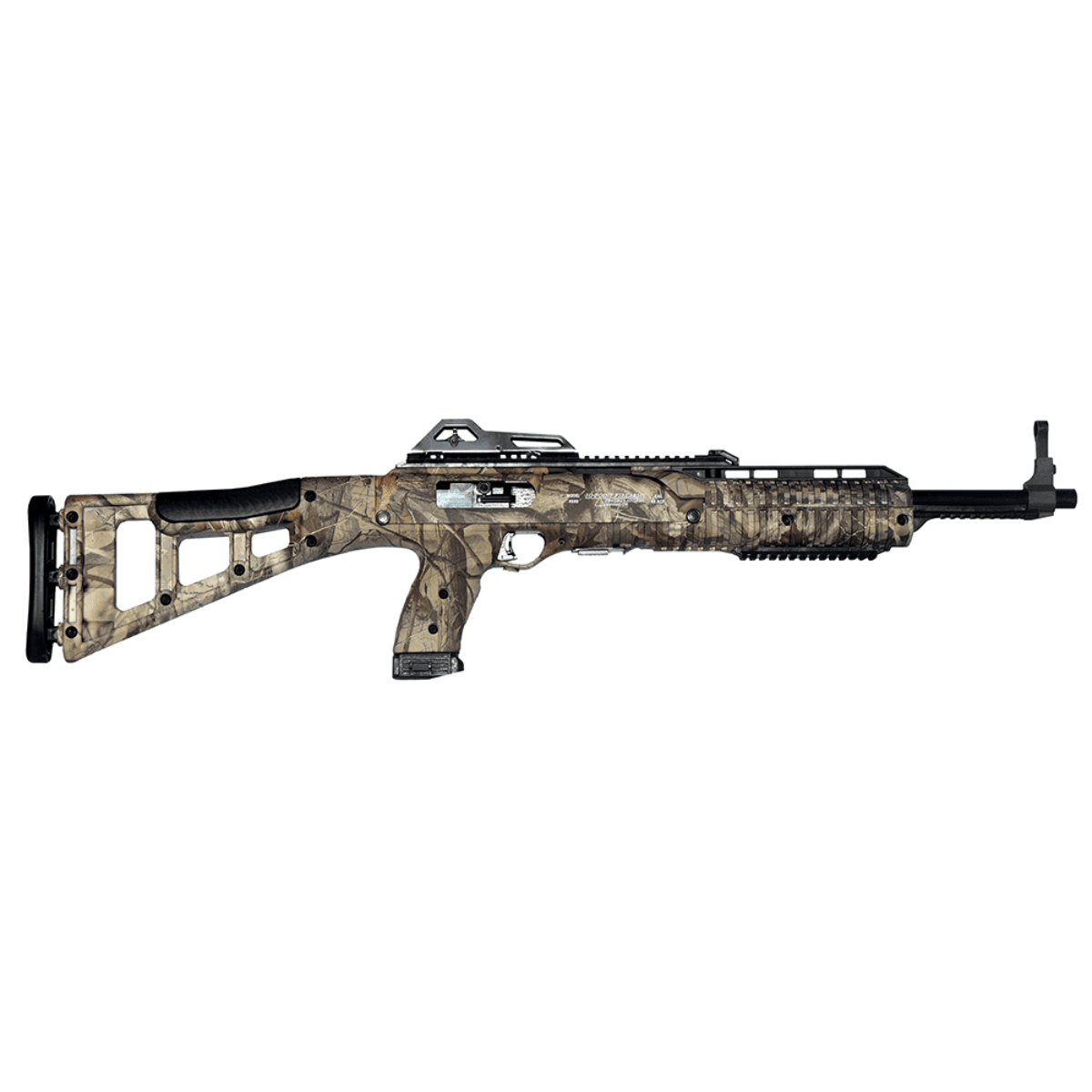 Hi-Point 4595TS Carbine .45 ACP - 17.50", 9+1 Capacity, Black Woodland Camo All Weather Skeletonized Stock - 4595TSWC Hi-Point 4595TS Carbine .45 ACP - 17.50", 9+1 Capacity, Black Woodland Camo All Weather Skeletonized Stock - 4595TSWC