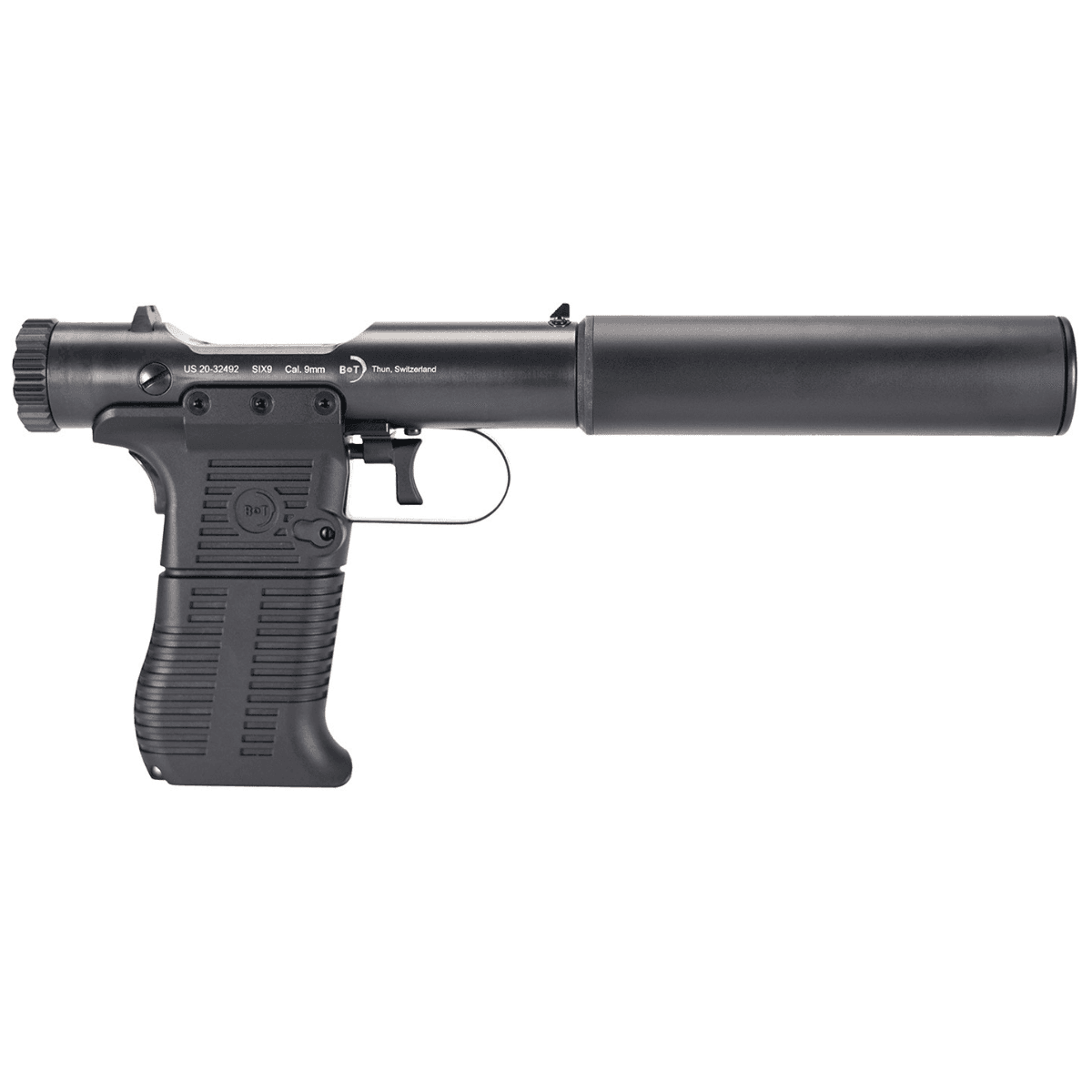 B&T Station Six 45 ACP Bolt Action Tactical Pistol Black with Pre-Scored Grips - 410110 B&T Station Six 45 ACP Bolt Action Tactical Pistol Black with Pre-Scored Grips - 410110