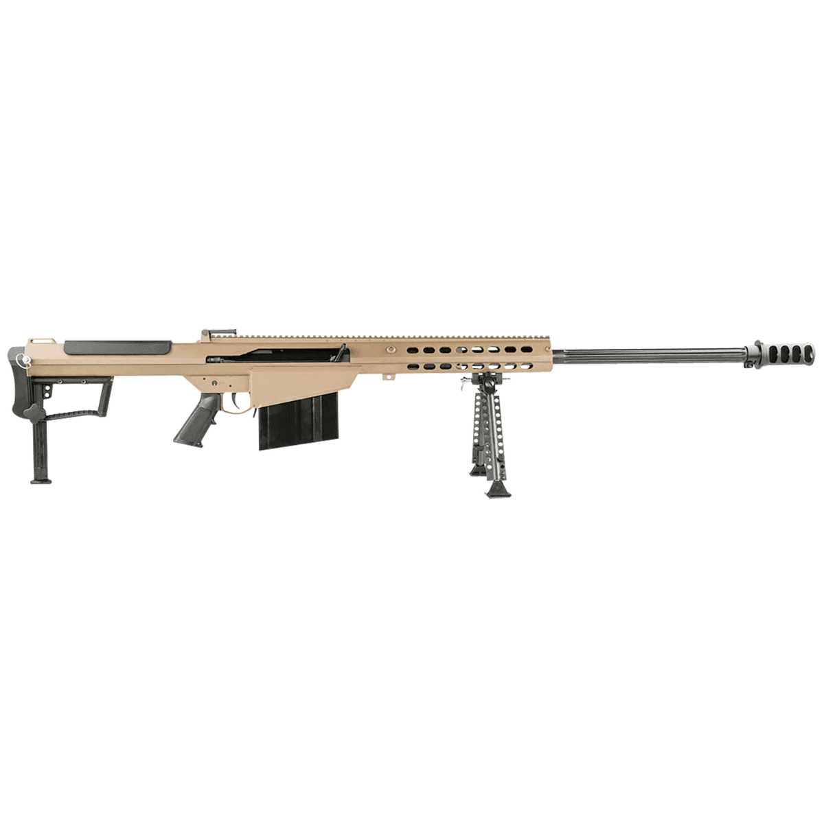 Barrett M107A1 S Semi-Auto Tactical Rifle with Flat Dark Earth Stock Finish - 18065S Barrett M107A1 S Semi-Auto Tactical Rifle with Flat Dark Earth Stock Finish - 18065S