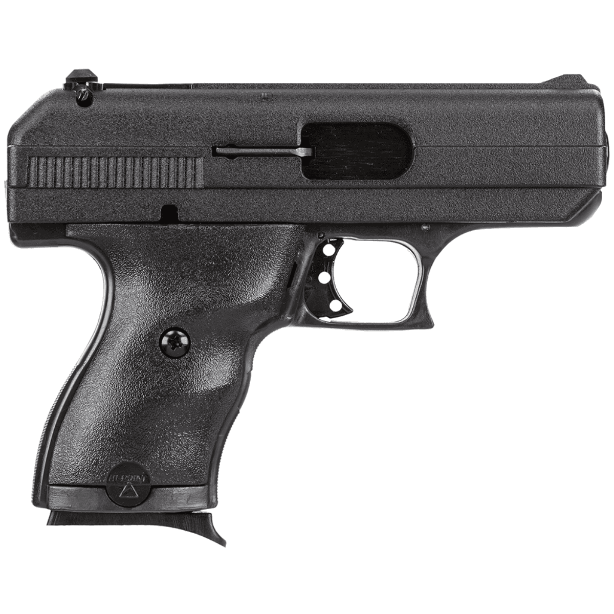 Hi-Point C9 9mm Luger 8+1, 3.50" Black Steel Barrel, Black Powder Coated Serrated Steel Slide, Black Polymer Frame & Grip - 916HCT1 Hi-Point C9 9mm Luger 8+1, 3.50" Black Steel Barrel, Black Powder Coated Serrated Steel Slide, Black Polymer Frame & Grip - 916HCT1