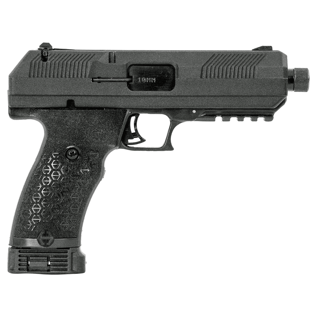 Hi-Point JXP 10mm Auto 10+1, 5.20" Black Steel Threaded Barrel, Black Powder Coated YC9 Styled/Serrated Steel Slide, Black Polymer Frame w/Picatinny Rail, Black Textured Polymer Grip - JXP10 Hi-Point JXP 10mm Auto 10+1, 5.20" Black Steel Threaded Barrel, Black Powder Coated YC9 Styled/Serrated Steel Slide, Black Polymer Frame w/Picatinny Rail, Black Textured Polymer Grip - JXP10
