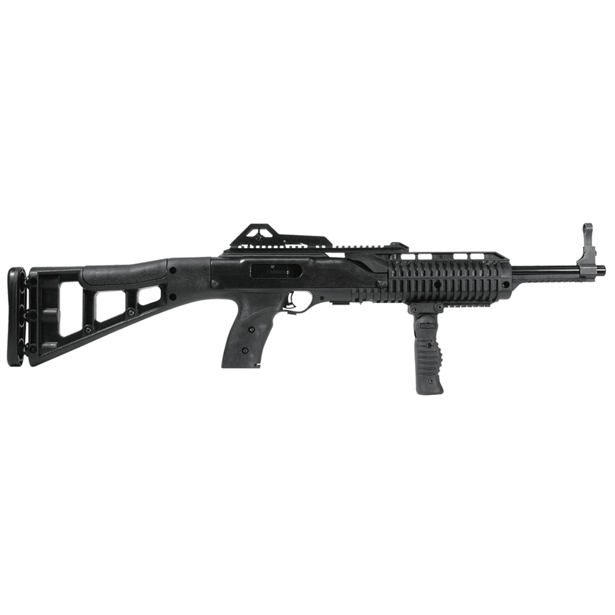 Hi-Point Carbine - 45 ACP, 17.50" Barrel, 9+1 Capacity - Black All Weather Molded Stock, Forward Folding Grip - 4595TSFGT1 Hi-Point Carbine - 45 ACP, 17.50" Barrel, 9+1 Capacity - Black All Weather Molded Stock, Forward Folding Grip - 4595TSFGT1
