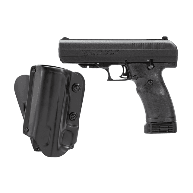 Hi-Point JHP - 45 ACP, 9+1 Capacity, 4.50" Black Steel Barrel - Serrated Steel Slide, Polymer Frame - 34510M5X Hi-Point JHP - 45 ACP, 9+1 Capacity, 4.50" Black Steel Barrel - Serrated Steel Slide, Polymer Frame - 34510M5X