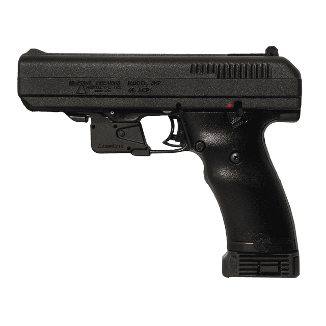 Hi-Point JHP - 45 ACP, 9+1 Capacity, 4.50" Black Steel Barrel - Serrated Steel Slide, Polymer Frame - Includes LaserLyte Laser - 34510LLTGM Hi-Point JHP - 45 ACP, 9+1 Capacity, 4.50" Black Steel Barrel - Serrated Steel Slide, Polymer Frame - Includes LaserLyte Laser - 34510LLTGM