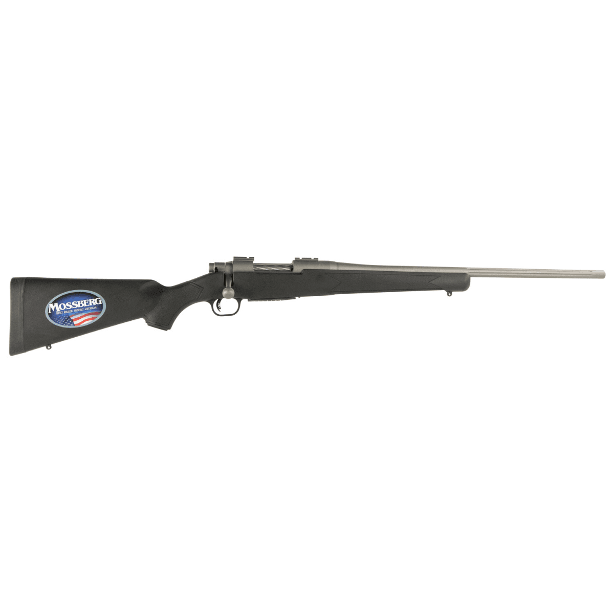 Mossberg Patriot 243 Win Rifle with 22" Fluted Barrel in Cerakote Stainless Steel - 28005 Mossberg Patriot 243 Win Rifle with 22" Fluted Barrel in Cerakote Stainless Steel - 28005
