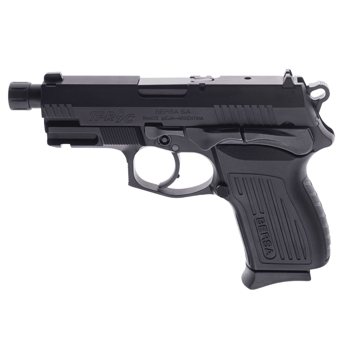 Bersa TPRCX Compact 9mm Luger Pistol with 4.10" Black Steel Threaded Barrel - TPR9CMX Bersa TPRCX Compact 9mm Luger Pistol with 4.10" Black Steel Threaded Barrel - TPR9CMX