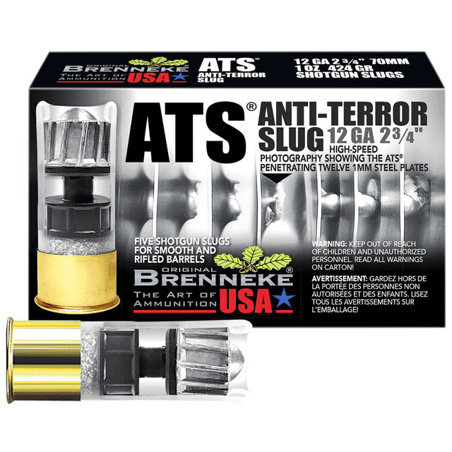 Brenneke SL122ATS ATS Home Defense 12 Gauge 2.75" 1 oz Slug Shot 5 Per Box/ 50 Case Brenneke SL122ATS ATS Home Defense 12 Gauge 2.75" 1 oz Slug Shot 5 Per Box/ 50 Case