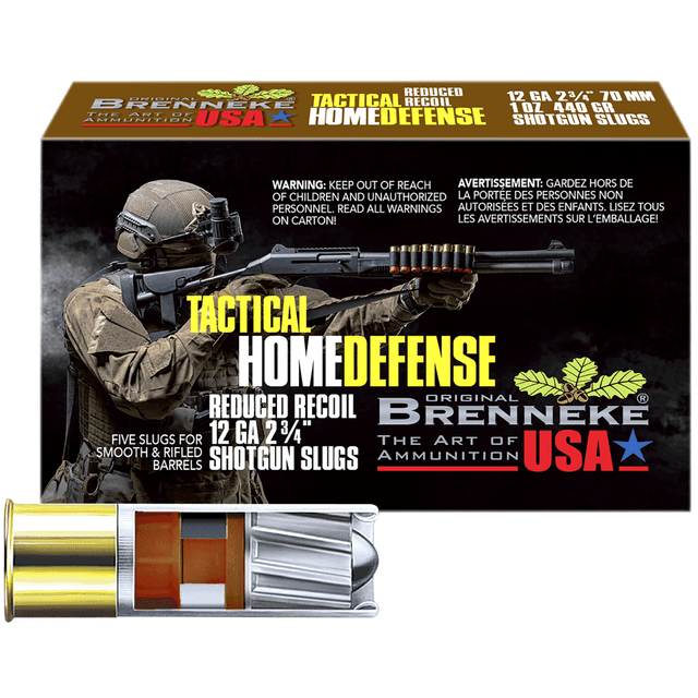 Brenneke SL122THD THD Home Defense 12 Gauge 2.75" 1 oz Slug Shot 5 Per Box Brenneke SL122THD THD Home Defense 12 Gauge 2.75" 1 oz Slug Shot 5 Per Box