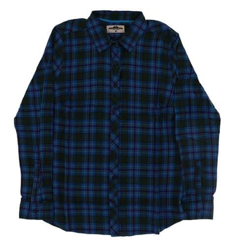 Podium Ladies L/S Flannel Shirt Blue Green Medium Podium Ladies L/S Flannel Shirt Blue Green Medium