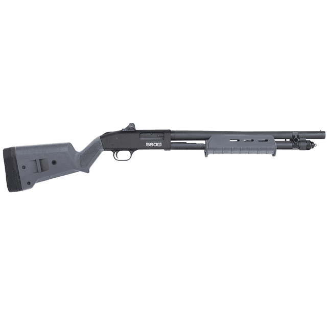 Mossberg 590S with Optic Compact 12 Gauge Pump Shotgun with 18.50" Matte Blued Steel Barrel - 51606 Mossberg 590S with Optic Compact 12 Gauge Pump Shotgun with 18.50" Matte Blued Steel Barrel - 51606
