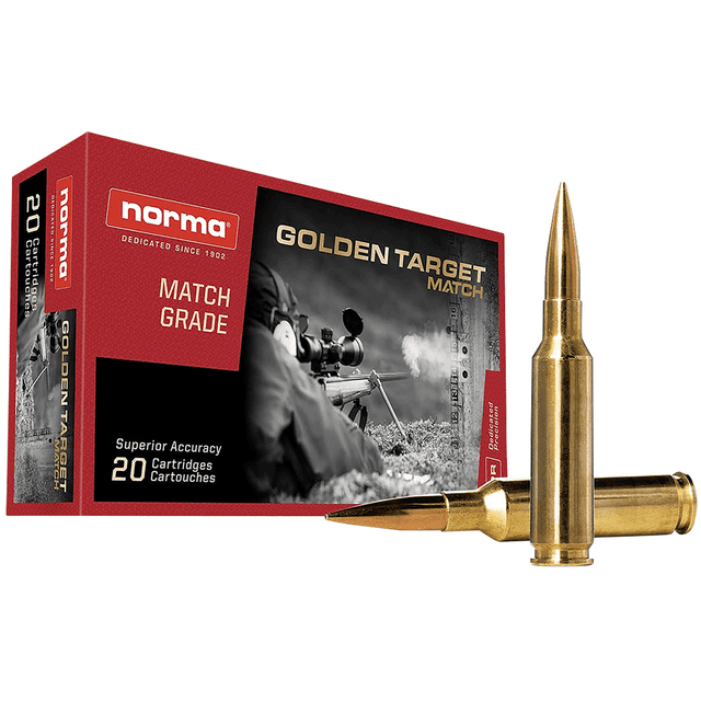 Norma Ammunition Dedicated Precision Golden Target Match 6.5 Creedmoor 130 gr Boat Tail Hollow Point - 20 Rounds - 10166312 Norma Ammunition Dedicated Precision Golden Target Match 6.5 Creedmoor 130 gr Boat Tail Hollow Point - 20 Rounds - 10166312