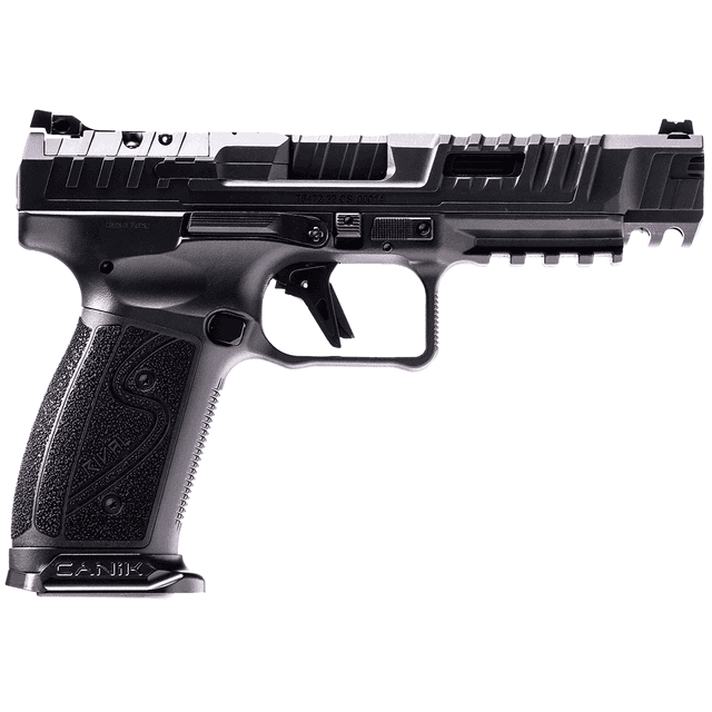 Canik SFx Rival-S 9mm 18+1, 5" Optic Ready/Serrated w/Ports Black Canik SFx Rival-S 9mm 18+1, 5" Optic Ready/Serrated w/Ports Black