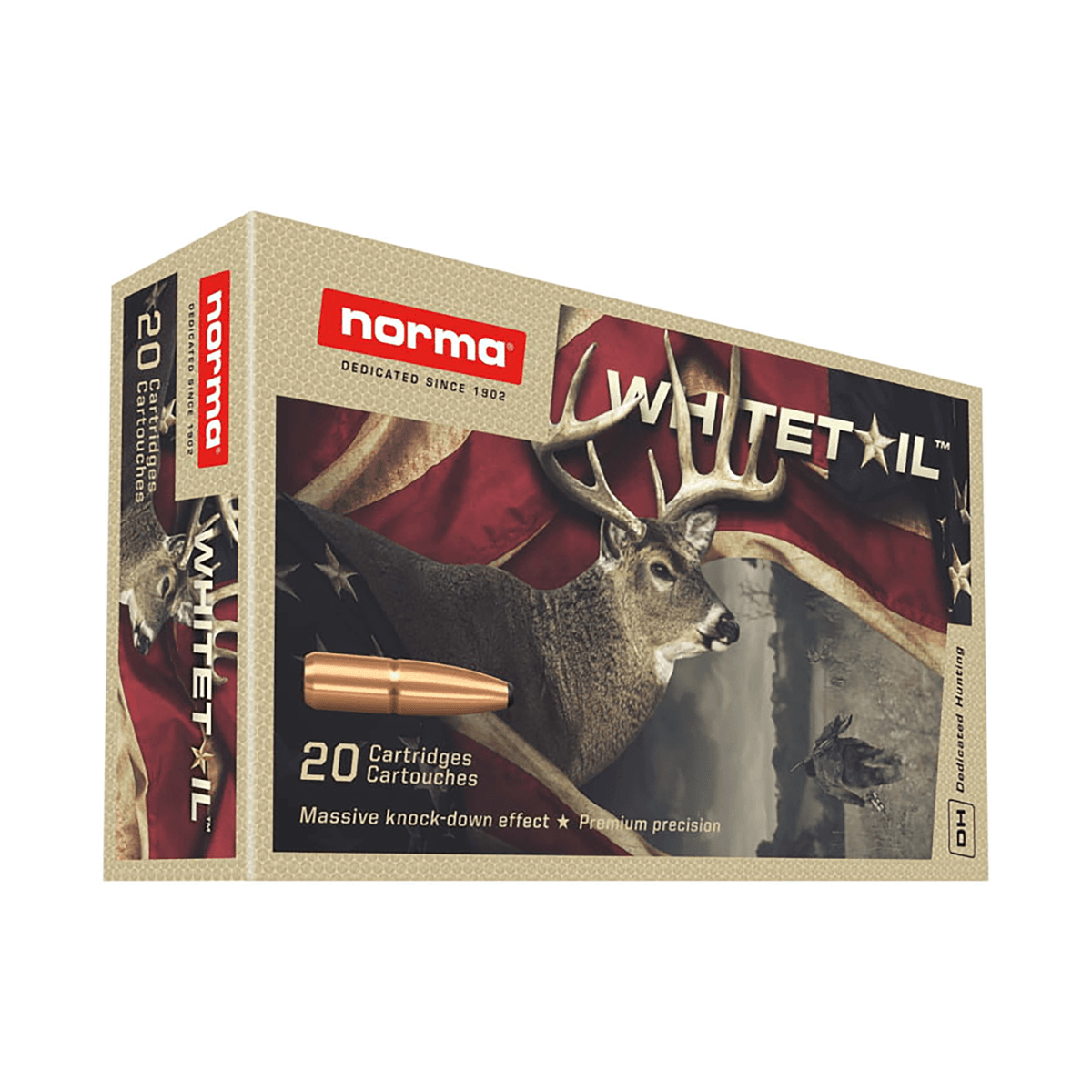 Norma Ammunition Dedicated Hunting Whitetail 270 Win 130 gr Pointed Soft Point - 20 Rounds - 20169562 Norma Ammunition Dedicated Hunting Whitetail 270 Win 130 gr Pointed Soft Point - 20 Rounds - 20169562