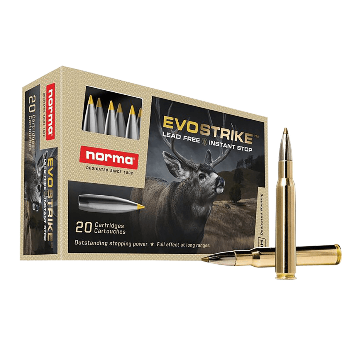 Norma Ammunition Dedicated Hunting Evostrike 30-06 Springfield 139 gr Polymer Tip Boat Tail - 20 Rounds - 20177342 Norma Ammunition Dedicated Hunting Evostrike 30-06 Springfield 139 gr Polymer Tip Boat Tail - 20 Rounds - 20177342
