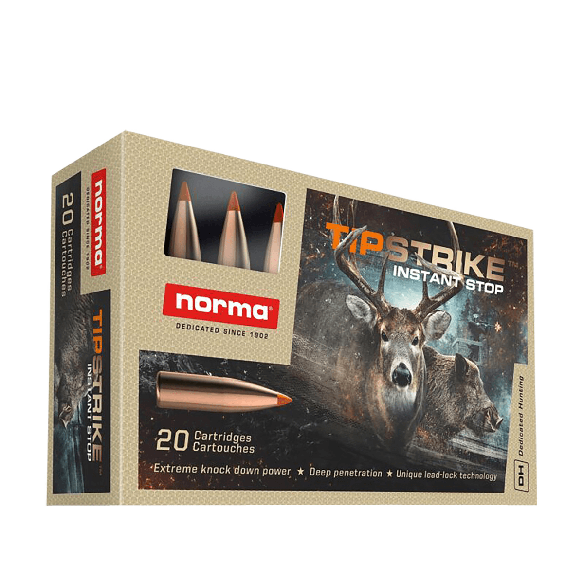 Norma Ammunition Dedicated Hunting Tipstrike 308 Win 170 gr Polymer Tip - 20 Rounds - 20174352 Norma Ammunition Dedicated Hunting Tipstrike 308 Win 170 gr Polymer Tip - 20 Rounds - 20174352