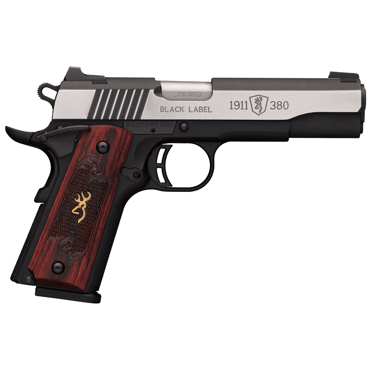 Browning 1911-380 Black Label Medallion Pro 380 ACP Pistol with 4.25" Target Crown Steel Barrel - 051969492 Browning 1911-380 Black Label Medallion Pro 380 ACP Pistol with 4.25" Target Crown Steel Barrel - 051969492