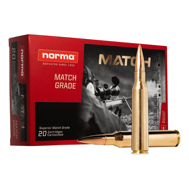 Norma Ammunition Dedicated Precision Golden Target Match 338 Lapua Mag 250 gr Hollow Point Boat Tail - 20 Rounds - 10185442 Norma Ammunition Dedicated Precision Golden Target Match 338 Lapua Mag 250 gr Hollow Point Boat Tail - 20 Rounds - 10185442