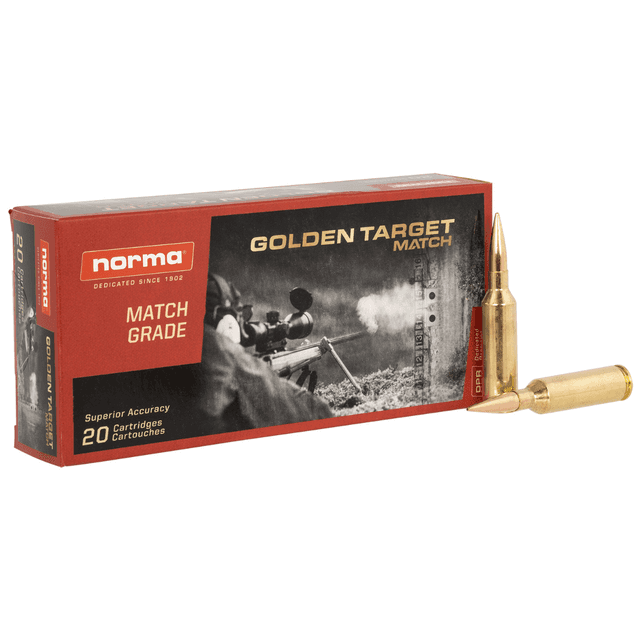 Norma Ammunition Dedicated Precision Golden Target Match 6.5 PRC 143 gr Hollow Point Boat Tail - 20 Rounds - 10166462 Norma Ammunition Dedicated Precision Golden Target Match 6.5 PRC 143 gr Hollow Point Boat Tail - 20 Rounds - 10166462