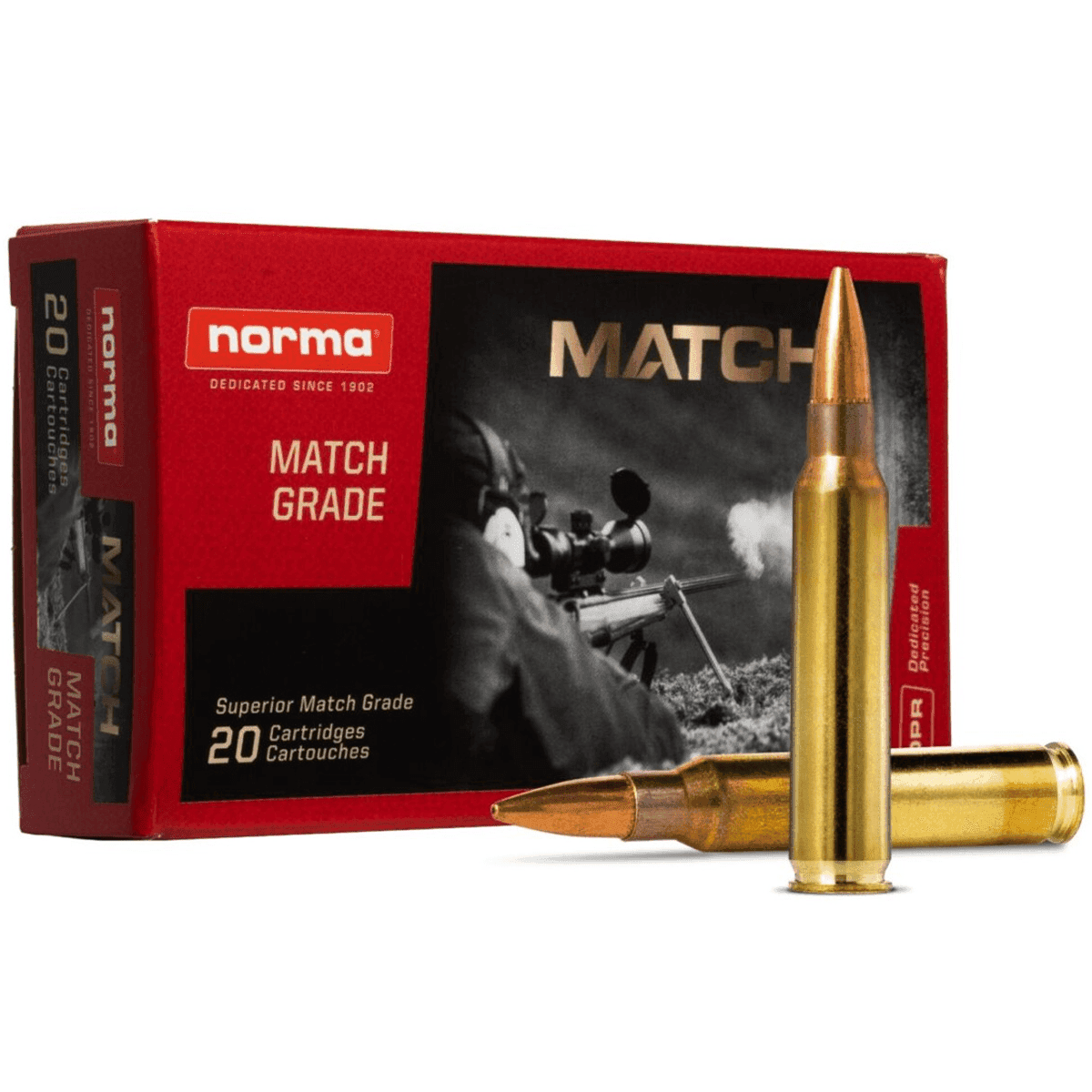 Norma Ammunition Dedicated Precision Golden Target Match 223 Rem 69 gr Boat Tail Hollow Point - 20 Rounds - 10157692 Norma Ammunition Dedicated Precision Golden Target Match 223 Rem 69 gr Boat Tail Hollow Point - 20 Rounds - 10157692
