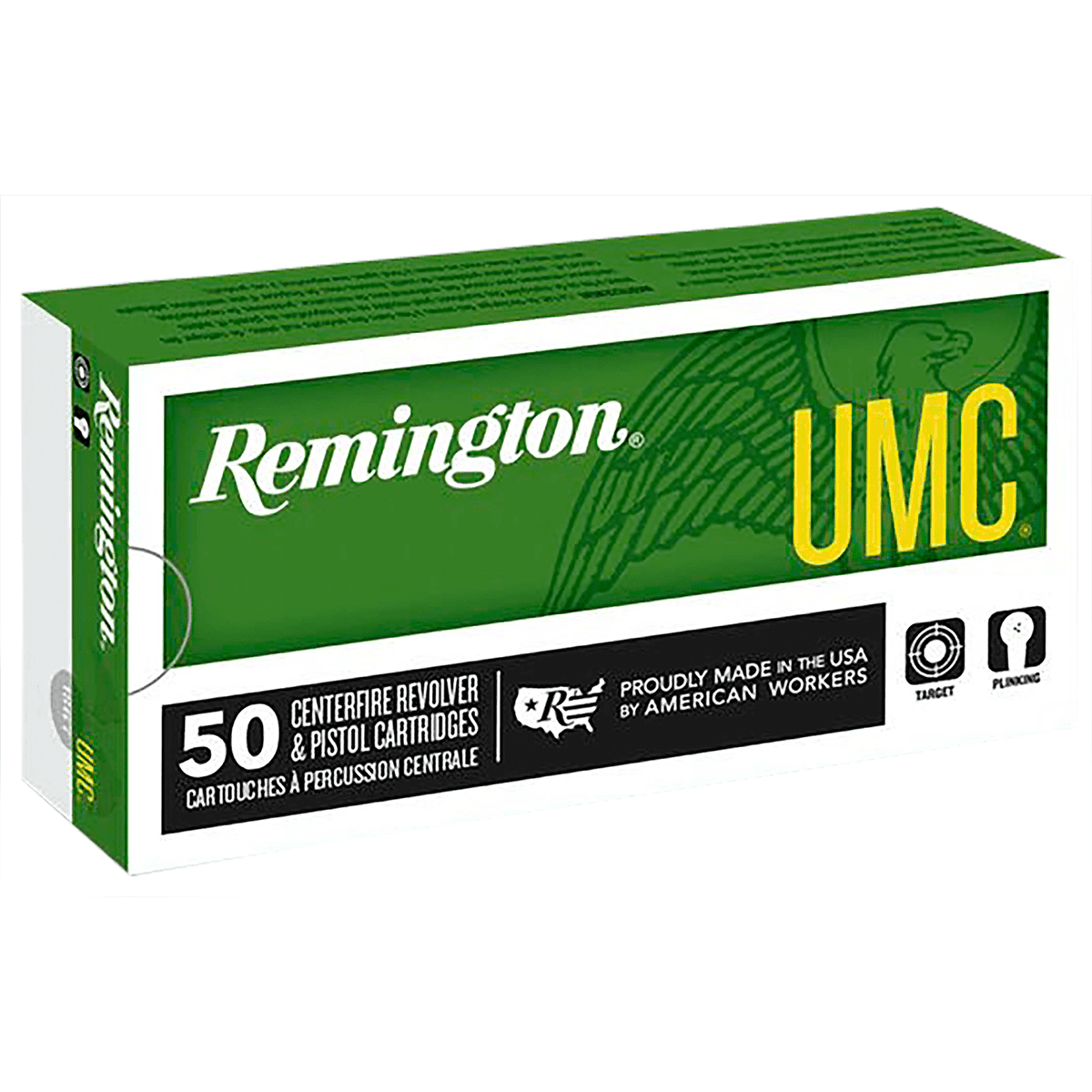 Remington 9mm Luger 124gr FMJ 1100fps Brass 50 Round Handgun Ammo Remington 9mm Luger 124gr FMJ 1100fps Brass 50 Round Handgun Ammo
