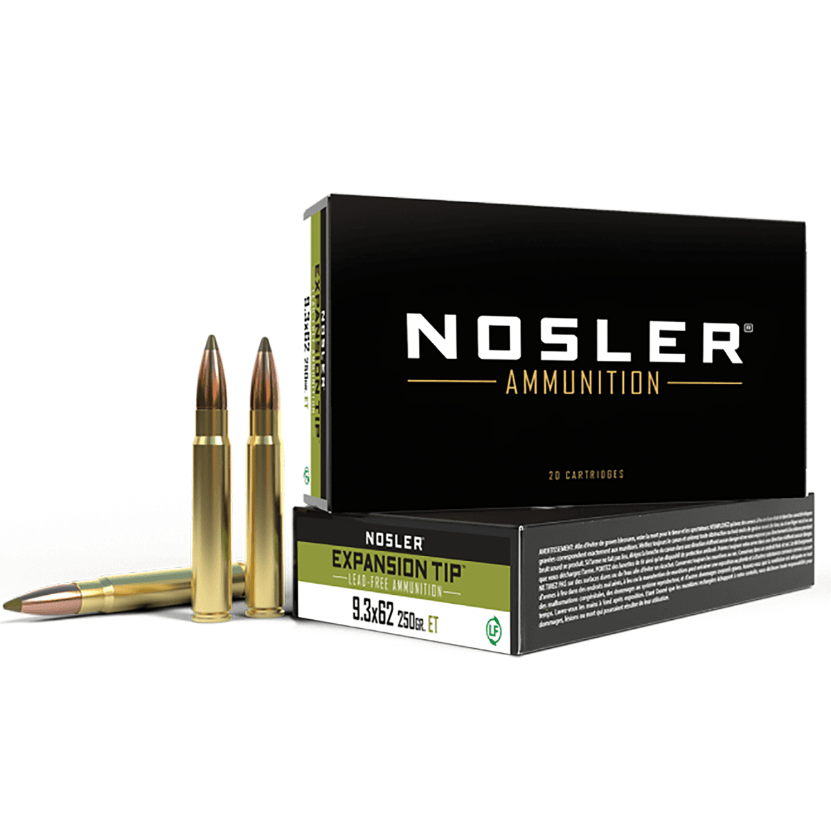 Nosler E-Tip 9.3mmx62 Mauser 250 gr E Tip Lead Free - 40393 Nosler E-Tip 9.3mmx62 Mauser 250 gr E Tip Lead Free - 40393