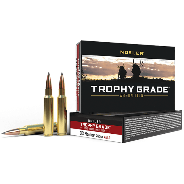 Nosler Trophy Grade Long-Range 33 Nosler 265 gr Spitzer AccuBond Long Range - 60099 Nosler Trophy Grade Long-Range 33 Nosler 265 gr Spitzer AccuBond Long Range - 60099