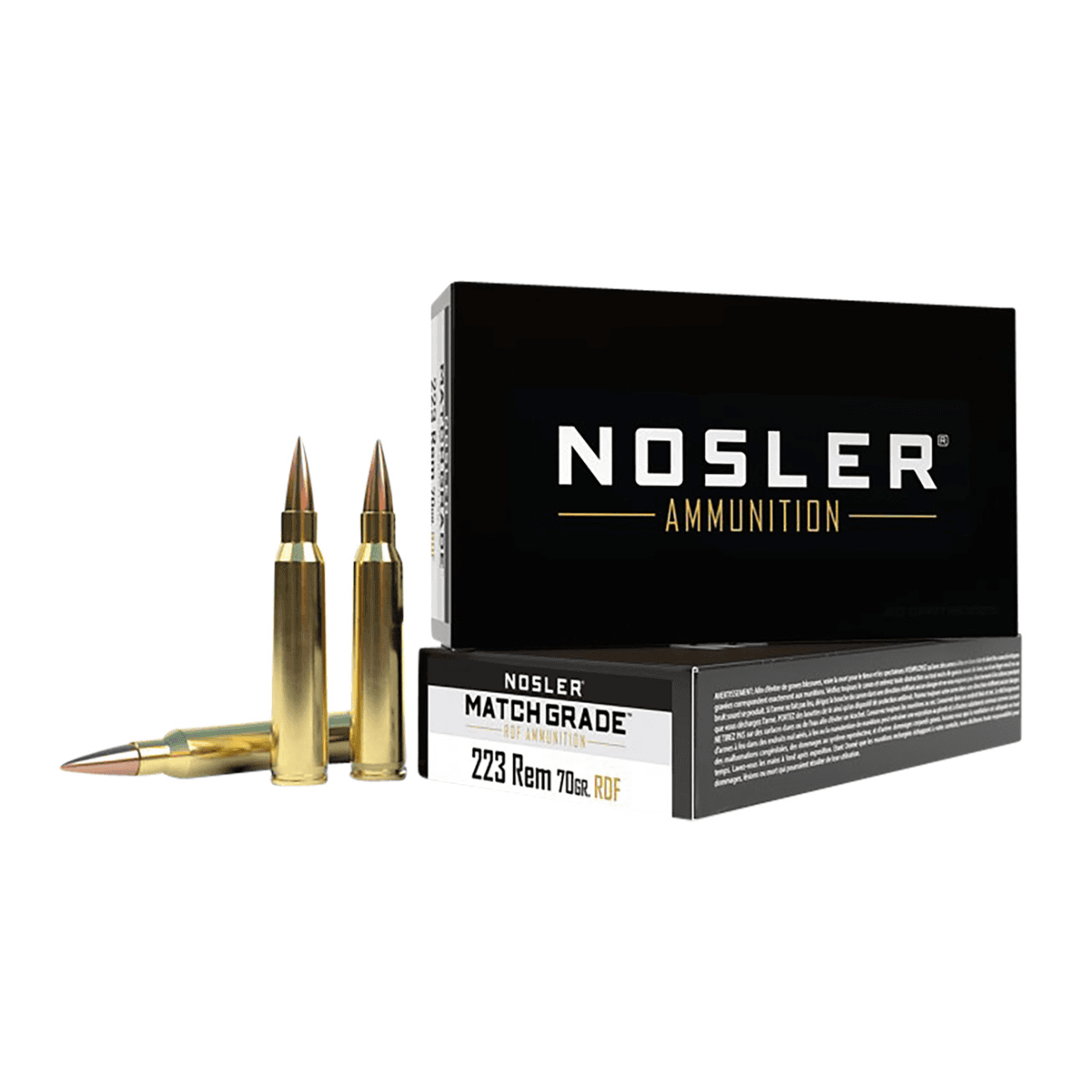 Nosler Match Grade RDF 223 Rem 70 gr RDF Hollow Point Boat Tail - 60130 Nosler Match Grade RDF 223 Rem 70 gr RDF Hollow Point Boat Tail - 60130