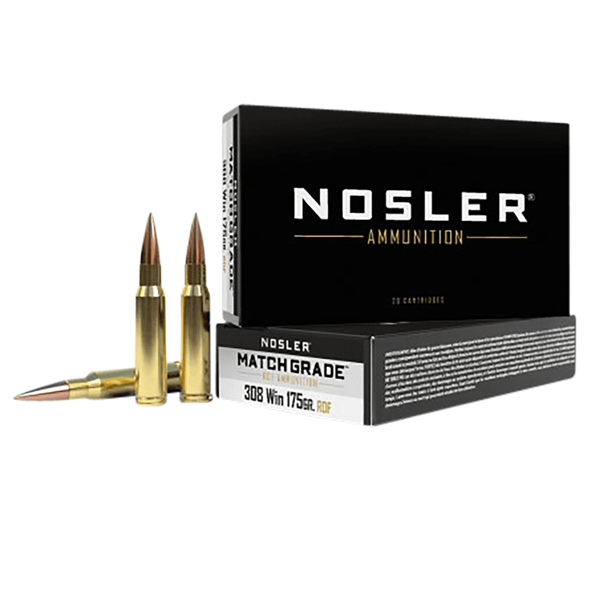 Nosler Match Grade RDF 308 Win 175 gr RDF Hollow Point Boat Tail - 60132 Nosler Match Grade RDF 308 Win 175 gr RDF Hollow Point Boat Tail - 60132