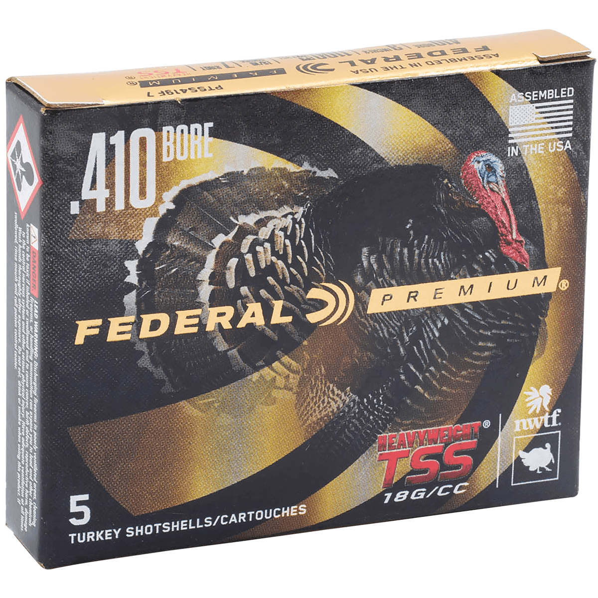 Federal PTSS419F95 Premium Turkey Heavyweight TSS 410 Gauge 13/16 oz 5 Per Box Federal PTSS419F95 Premium Turkey Heavyweight TSS 410 Gauge 13/16 oz 5 Per Box