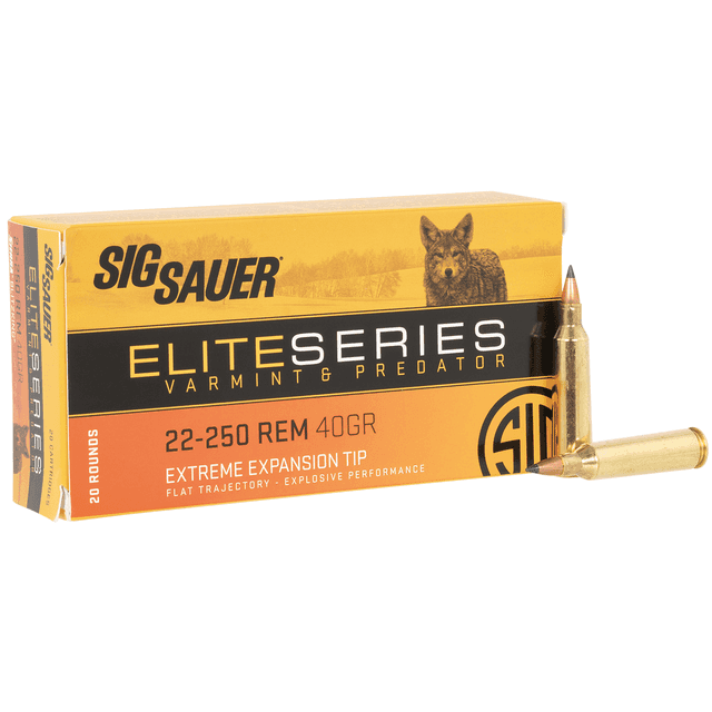Sig Sauer E225VP4020 Varmint & Predator 22-250 Rem 40 gr 20 Per Box Sig Sauer E225VP4020 Varmint & Predator 22-250 Rem 40 gr 20 Per Box