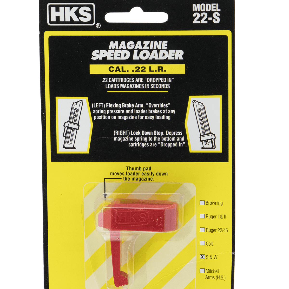 HKS 22S Speed Loader 22 LR S&W 41, 422, 622, 2213, 2214 HKS 22S Speed Loader 22 LR S&W 41, 422, 622, 2213, 2214