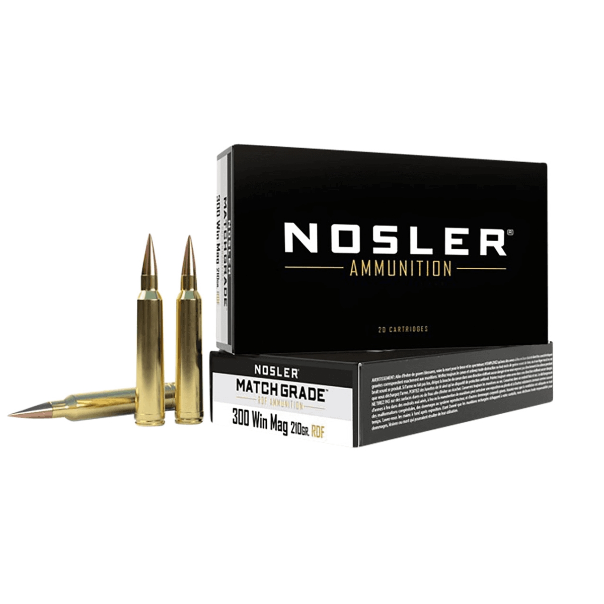 Nosler Match Grade RDF 300 Win Mag 210 gr RDF Hollow Point Boat Tail - 60158 Nosler Match Grade RDF 300 Win Mag 210 gr RDF Hollow Point Boat Tail - 60158