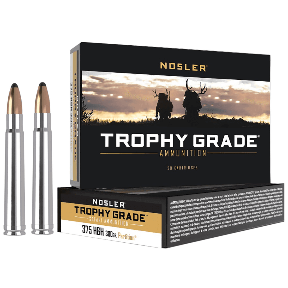 Nosler Trophy Grade Safari 375 H&H Mag 300 gr Solid - 40608 Nosler Trophy Grade Safari 375 H&H Mag 300 gr Solid - 40608