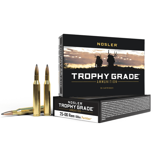 Nosler Trophy Grade 25-06 Rem 100 gr Spitzer Partition - 60005 Nosler Trophy Grade 25-06 Rem 100 gr Spitzer Partition - 60005