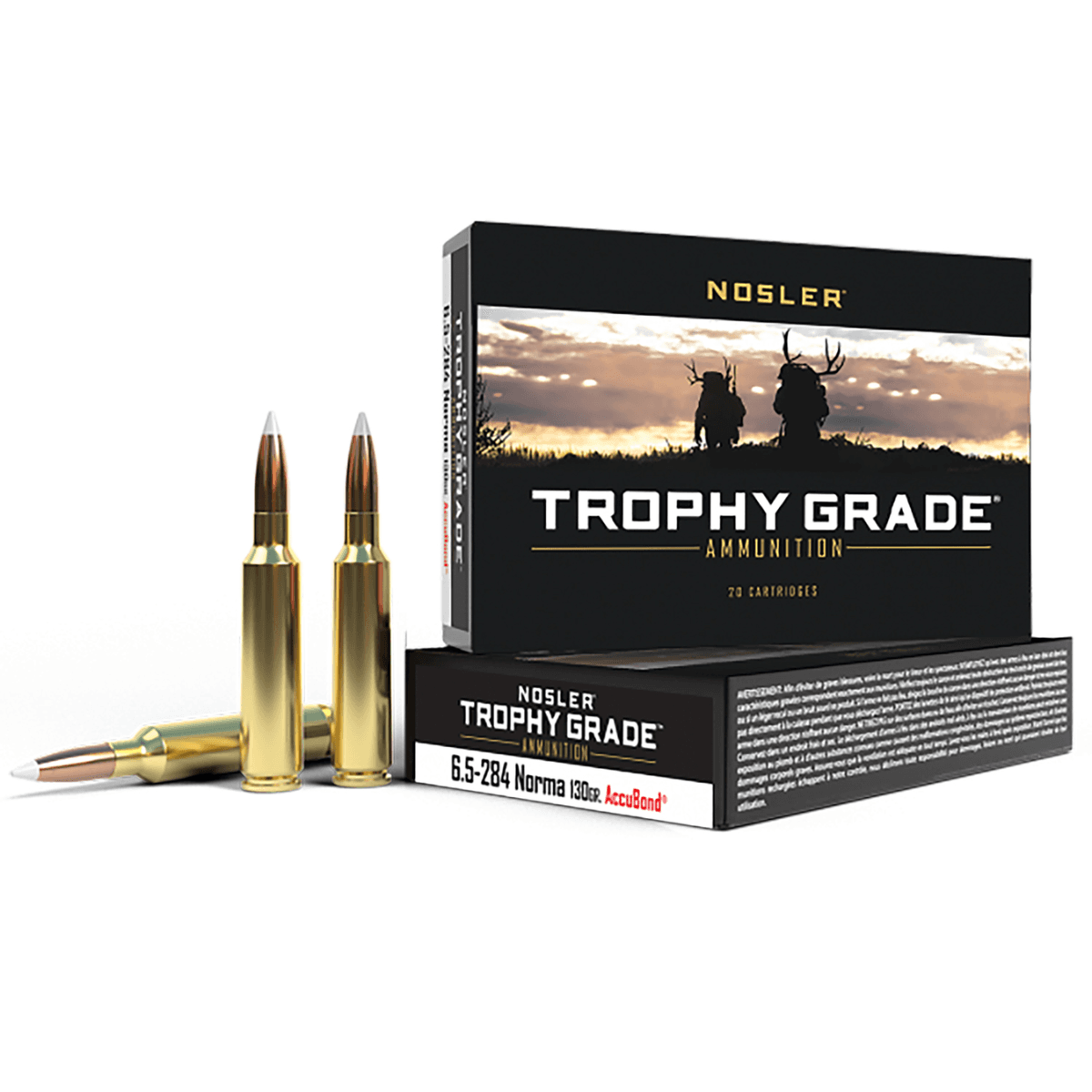 Nosler Trophy Grade 6.5x284 Norma 130 gr AccuBond - 60021 Nosler Trophy Grade 6.5x284 Norma 130 gr AccuBond - 60021