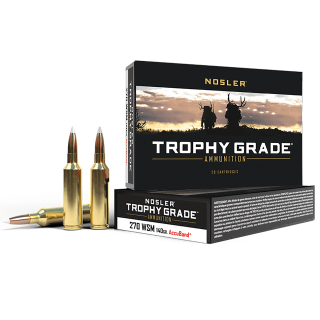 Nosler Trophy Grade 270 WSM 140 gr AccuBond - 60030 Nosler Trophy Grade 270 WSM 140 gr AccuBond - 60030