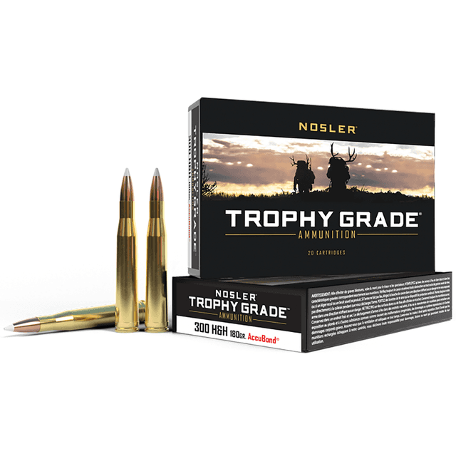 Nosler Trophy Grade 300 H&H Mag 180 gr AccuBond - 60060 Nosler Trophy Grade 300 H&H Mag 180 gr AccuBond - 60060
