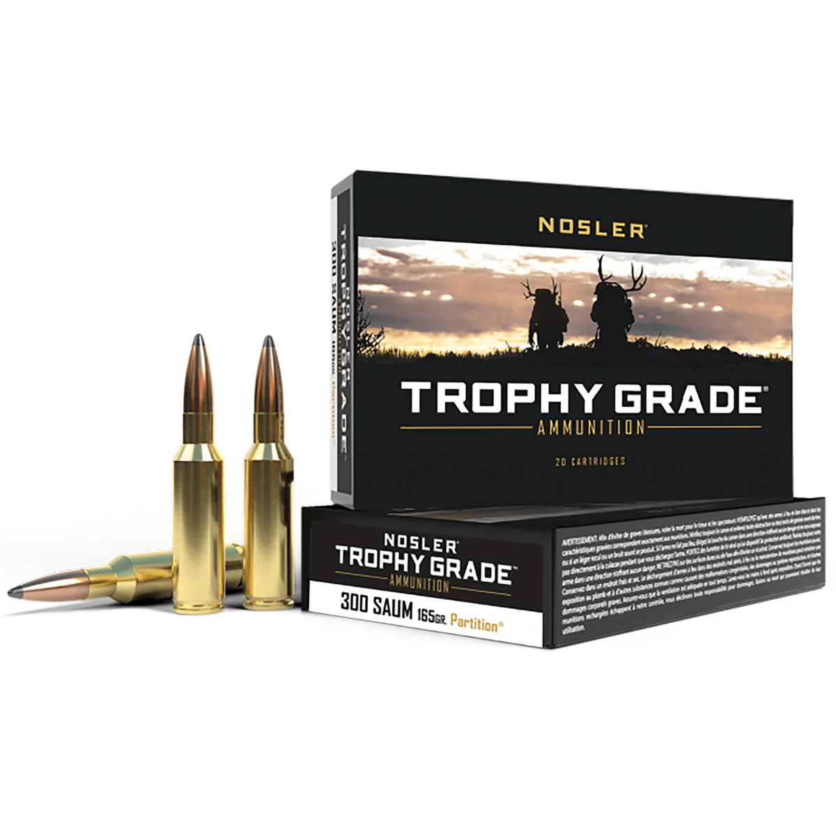 Nosler Trophy Grade 300 Rem SAUM 165 gr Spitzer Partition - 60061 Nosler Trophy Grade 300 Rem SAUM 165 gr Spitzer Partition - 60061