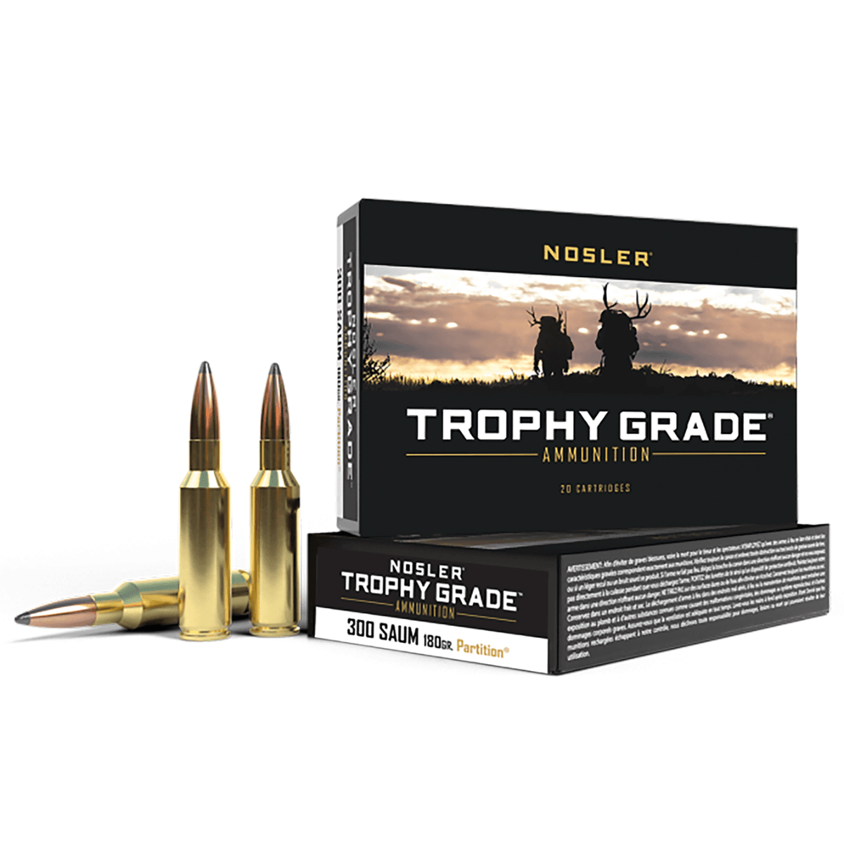 Nosler Trophy Grade 300 Rem SAUM 180 gr Spitzer Partition - 60062 Nosler Trophy Grade 300 Rem SAUM 180 gr Spitzer Partition - 60062